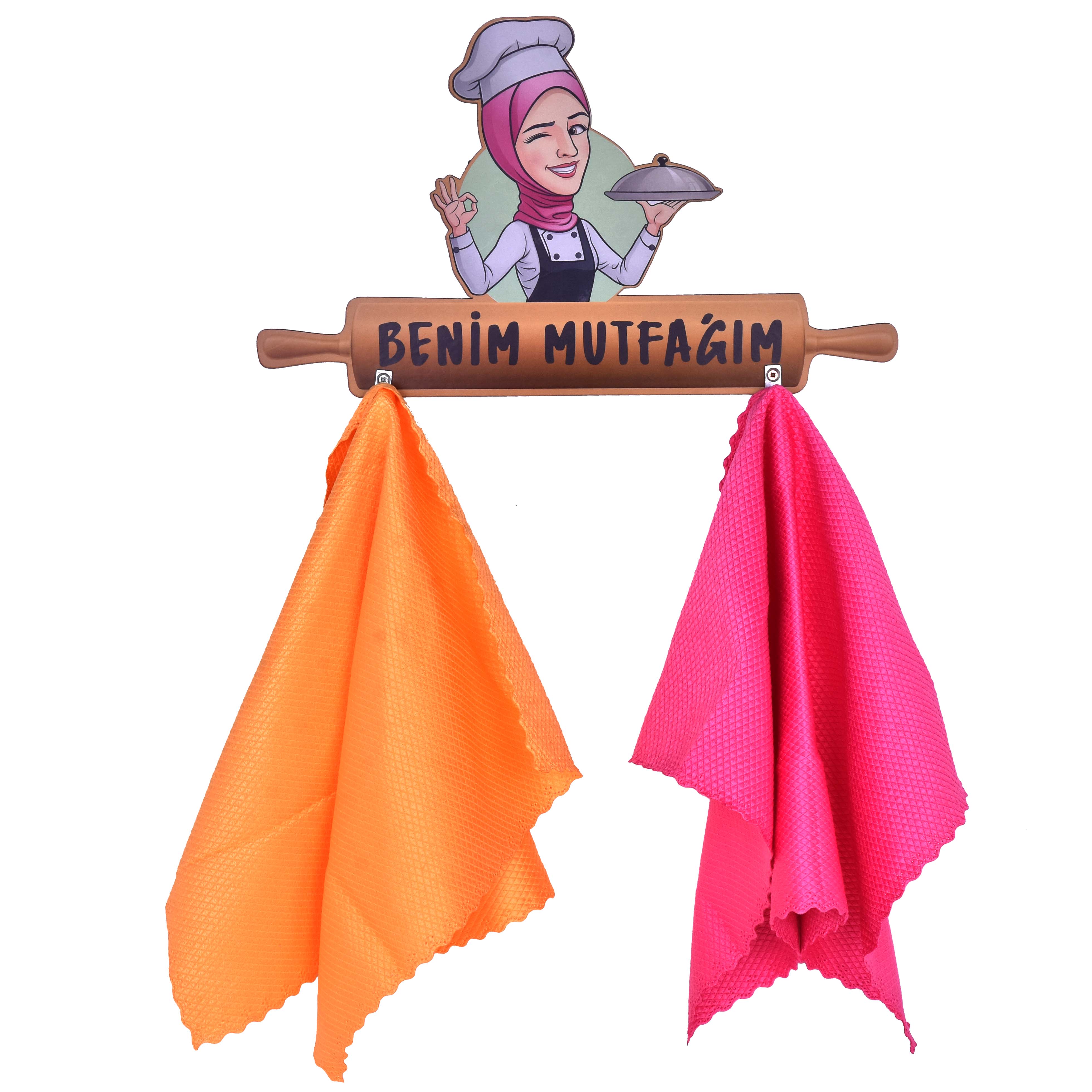 Ahşap Dekoratif Çok Amaçlı Mutfak Askısı Benim Mutfağım 3