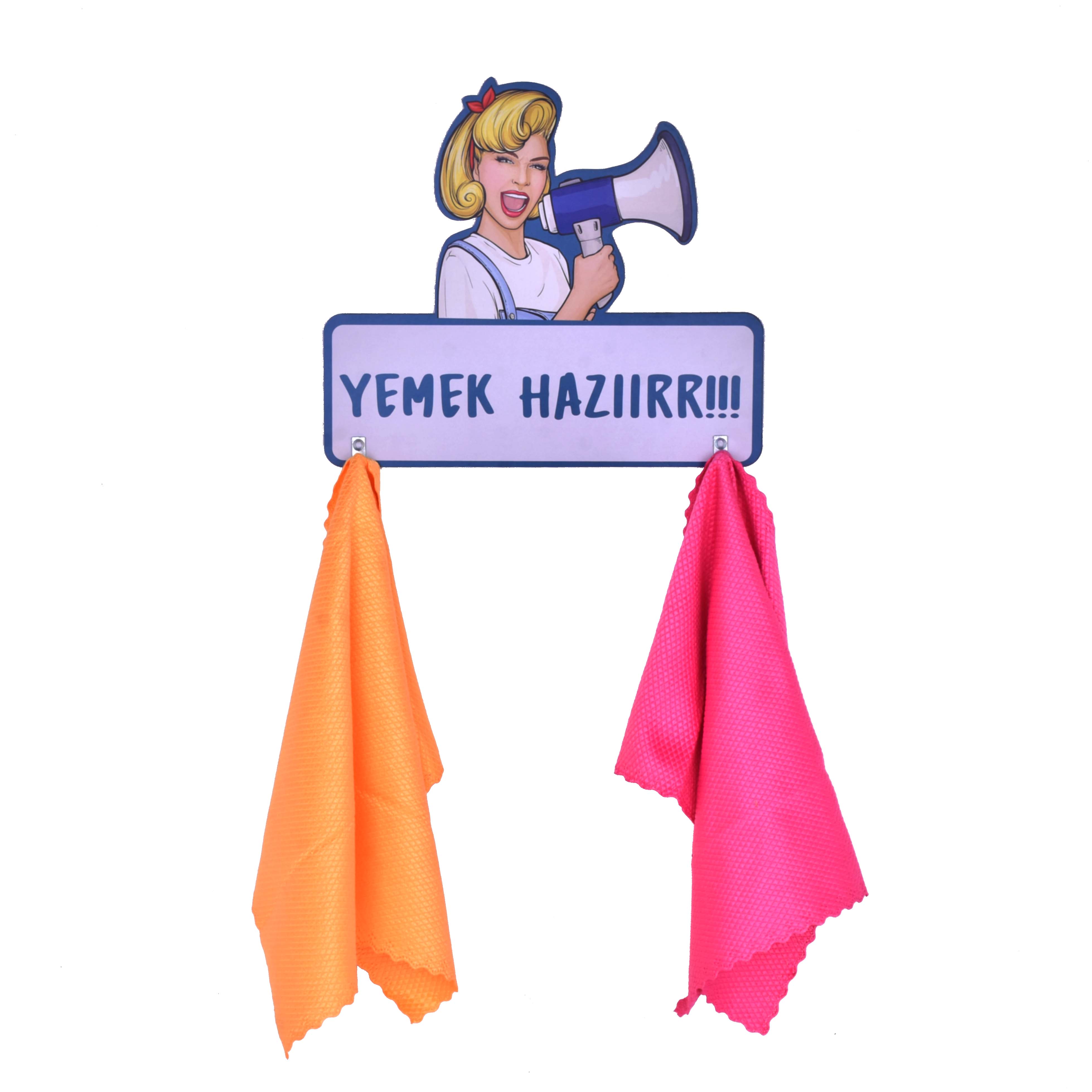 Ahşap Dekoratif Çok Amaçlı Mutfak Askısı Yemek Hazır 2