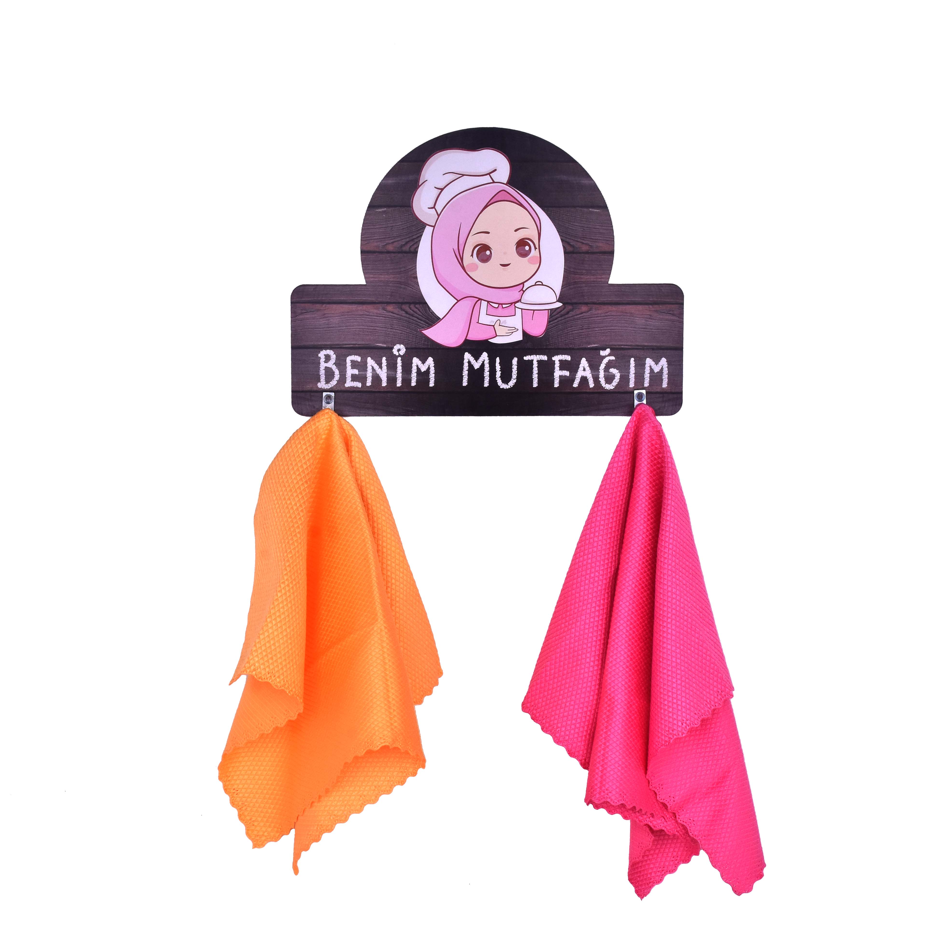 Ahşap Dekoratif Çok Amaçlı Mutfak Askısı Benim Mutfağım 4