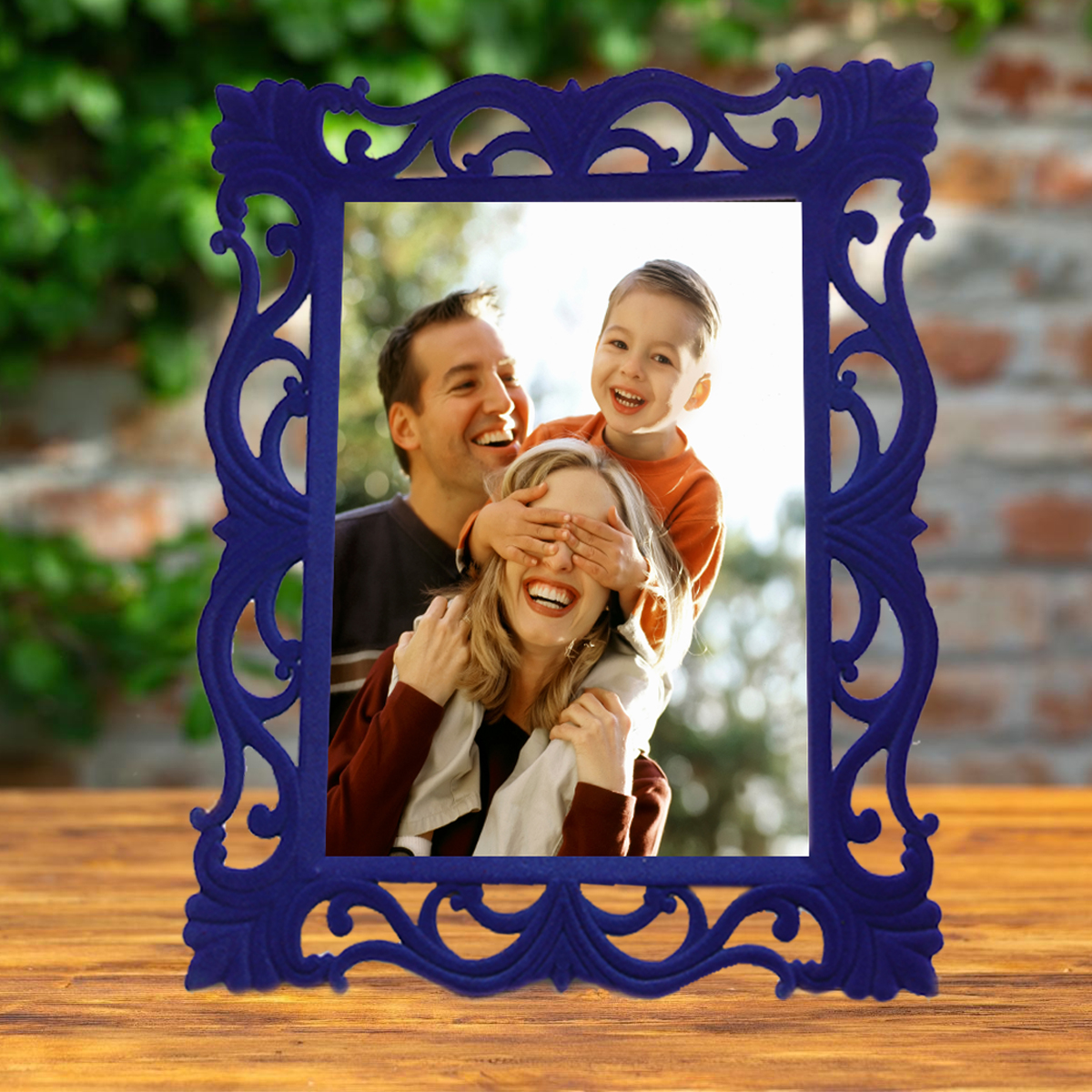 Kadife Dokulu Dekoratif Fotoğraf Çerçevesi